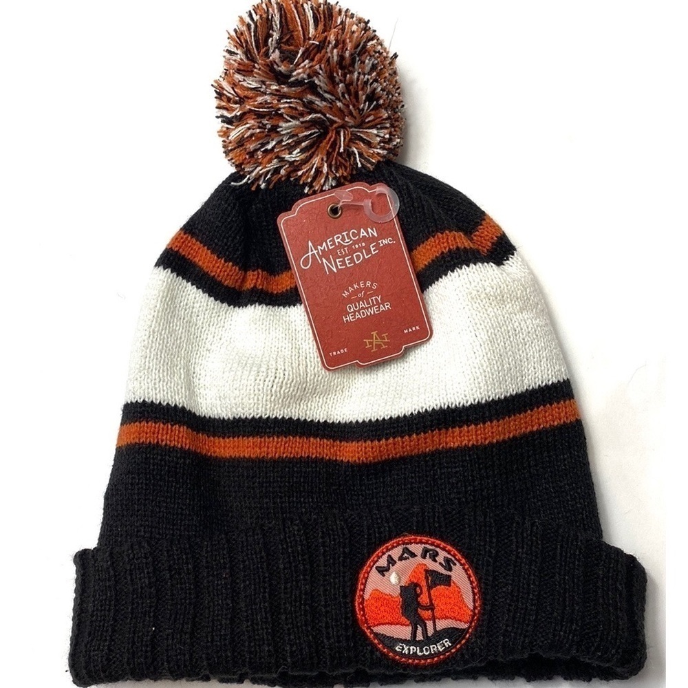 American Needle striped Mars Explorer beanie hat NWT